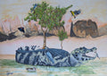 Cherry Caiman Print